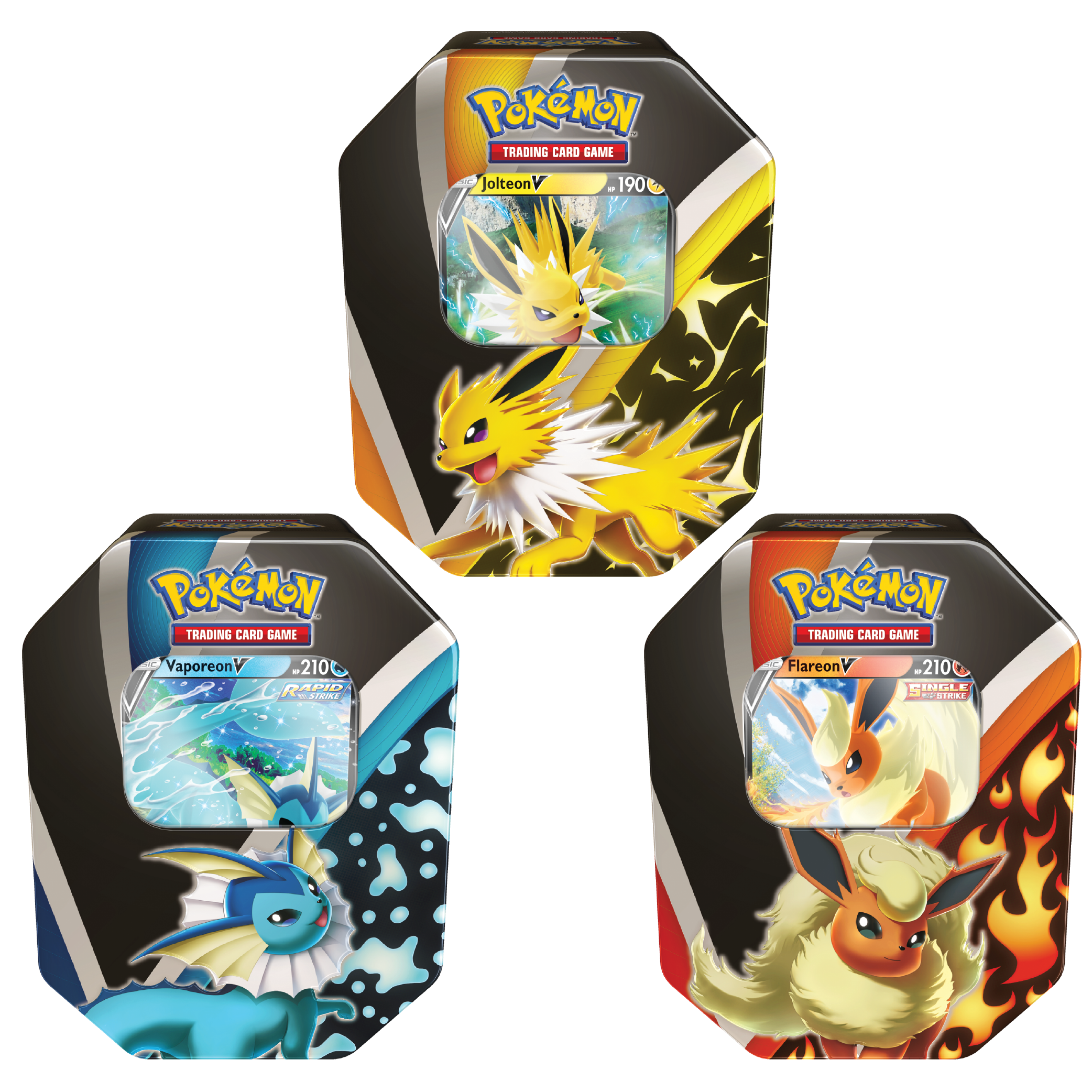 Eevee Evolutions Tin Set (Vaporeon, Jolteon, and Flareon)